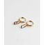 'Feline' earrings White & Gold - Stainless Steel