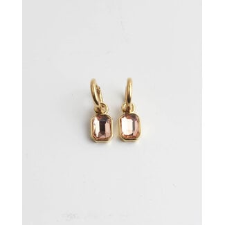 'Leonore' earrings Champagne - stainless steel