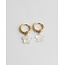 Flower Shell Earrings Gold - Stainless Steel