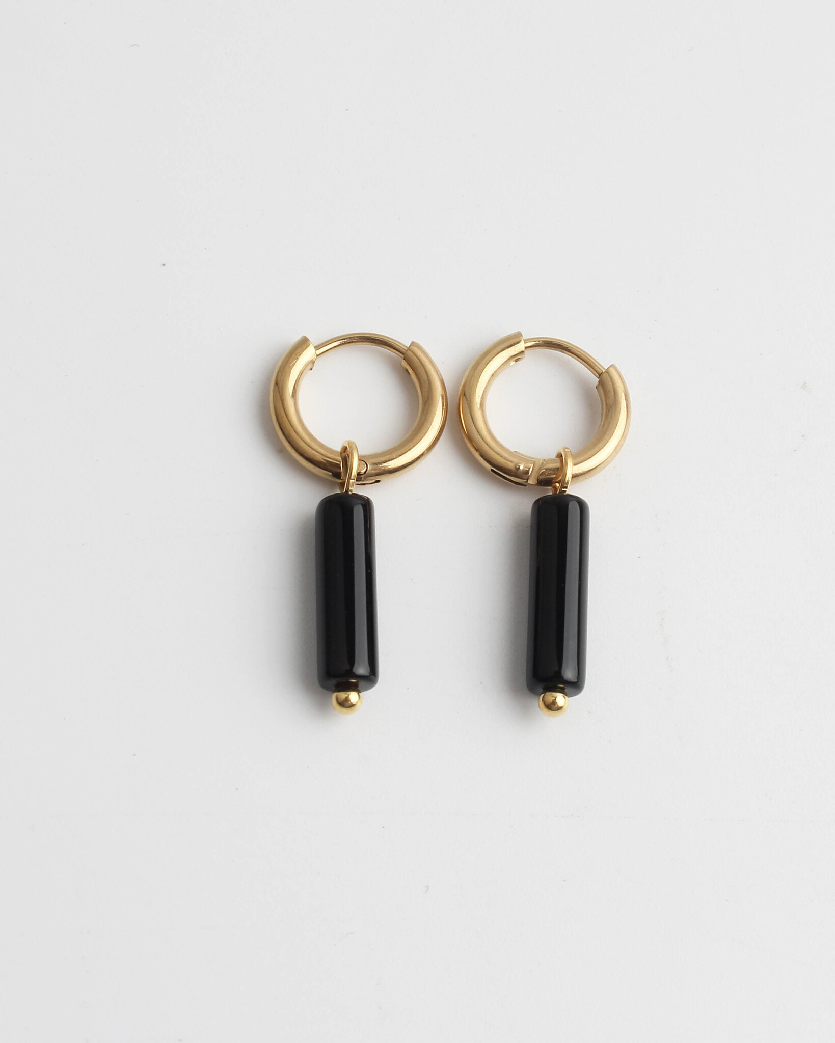 Black shop agate earrings