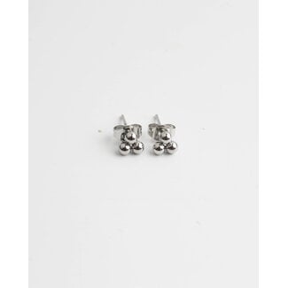 'SIMPLICITÉ' STUDS SILVER - STAINLESS STEEL