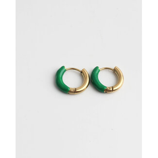 Pendientes de Happy Times Green - Acero inoxidable