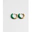 Boucles d'oreilles 'Happy times' Vert - acier inoxydable