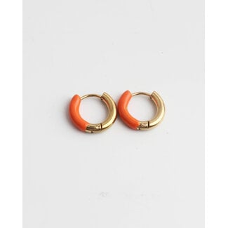 'Happy times' earrings Orange- stainless steel