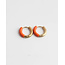 'Happy times' earrings Orange- stainless steel