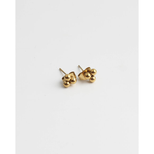 'SIMPLICITÉ' STUDS GOLD - STAINLESS STEEL