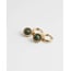 'Tara' earrings gold & Rocky Green - stainless steel