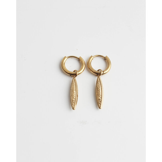 'Eliza' hoops Gold - stainless steel