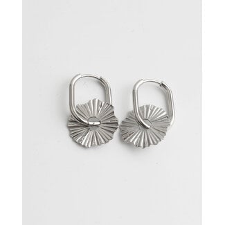 Boucles d'Oreilles 'Loya' Argent - Acier Inoxydable