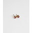 Pink Zirconia Stud Earrings - stainless steel