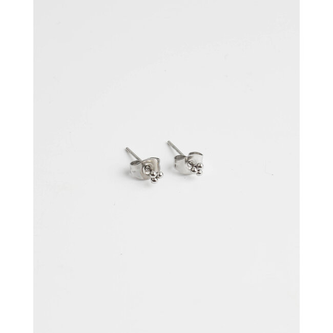 SUPER TINY 'SIMPLICITÉ' STUDS SILVER - STAINLESS STEEL