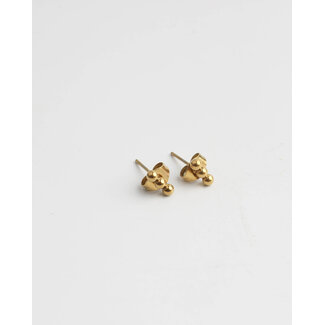 3 Dots Stainless Steel Studs - Gold