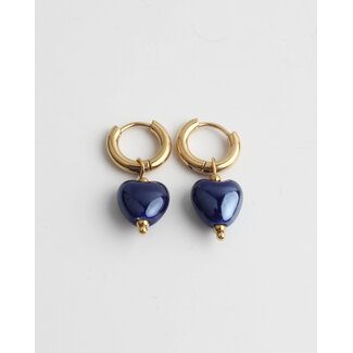 Boucles d'oreilles 'Eternamente' Violet/Bleu - acier inoxydable