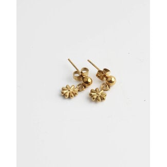 Little Daisy Stud Earrings Gold - Stainless Steel