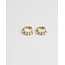 'ROUND PEARL HOOPS' GOLD - STAINLESS STEEL