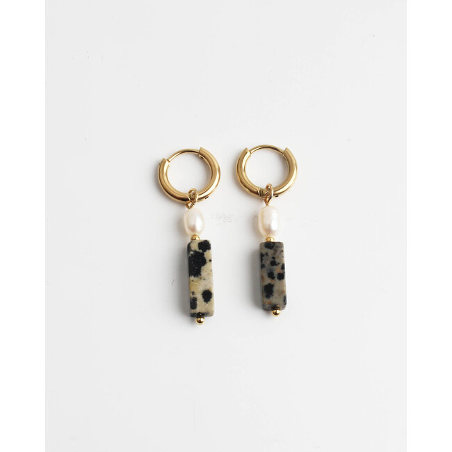 Dora & pearl Leopard Earrings Gold - Stainless steel