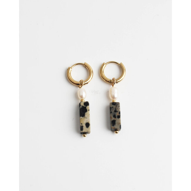 Dora & pearl Leopard Ohrringe Gold - Edelstahl