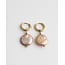 Pink fresh water pearl earrings - stainless steel