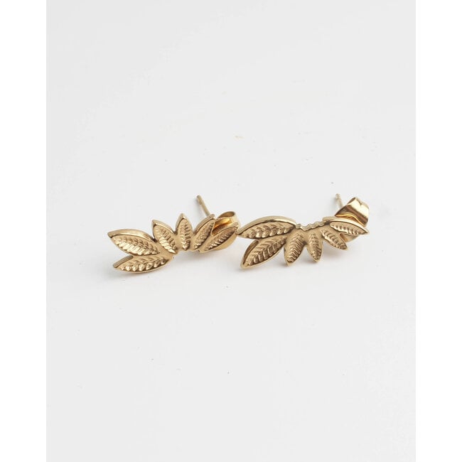 'Vera' studs gold - stainless steel