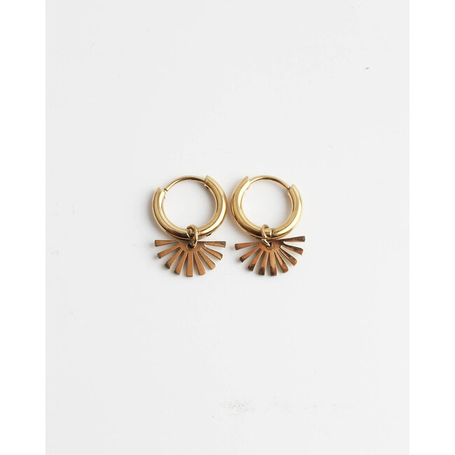 Boucles d'Oreilles 'Evi' Or - Acier Inoxydable