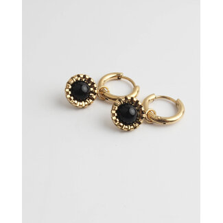 Pendientes de Tara 'Gold & Black - Acero inoxidable