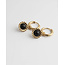 'Tara' earrings gold & black - stainless steel