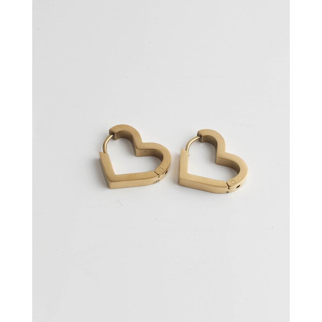 'Forever Love' Earrings Gold - Stainless steel