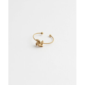 'Celine' ring gold - stainless steel (adjustable)