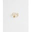 'Alicia' ring gold - stainless steel (adjustable)