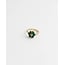 'Fleur vert' ring - stainless steel (adjustable)