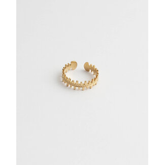 'Amira' ring gold - stainless steel (verstelbaar)