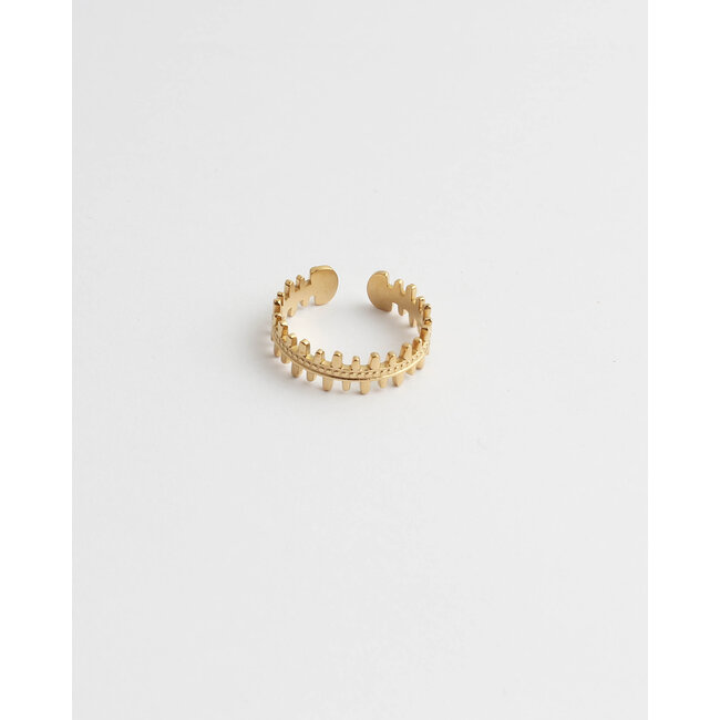 'Amira' ring gold - stainless steel (adjustable)