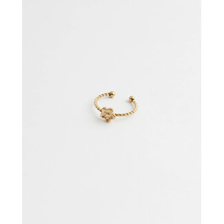 Daisy Twist Ring Gold - Acero inoxidable (ajustable)