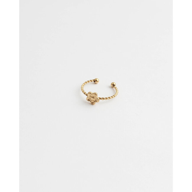 Daisy Twist Ring Gold - Acero inoxidable (ajustable)