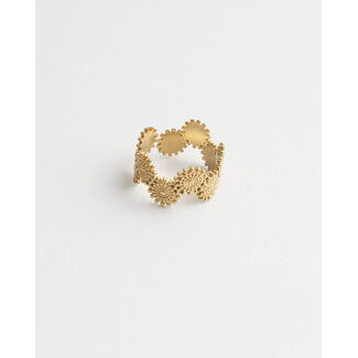 Ring 'Sifra' Gold - Edelstahl (verstellbar)