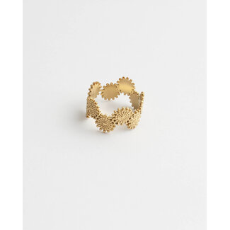 'Sifra' ring gold - stainless steel (adjustable)