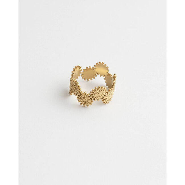 Ring 'Sifra' Gold - Edelstahl (verstellbar)