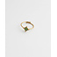 Minimalistic small light green stone ring - stainless steel (verstelbaar)