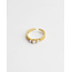 'Trois perles' ring gold - stainless steel (adjustable)