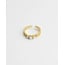 ' Trois perles' ring gold - stainless steel (verstelbaar)