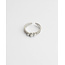'Trois perles' ring silver-stainless steel (adjustable)