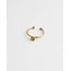 'Une petite fleur' ring gold - stainless steel (adjustable)