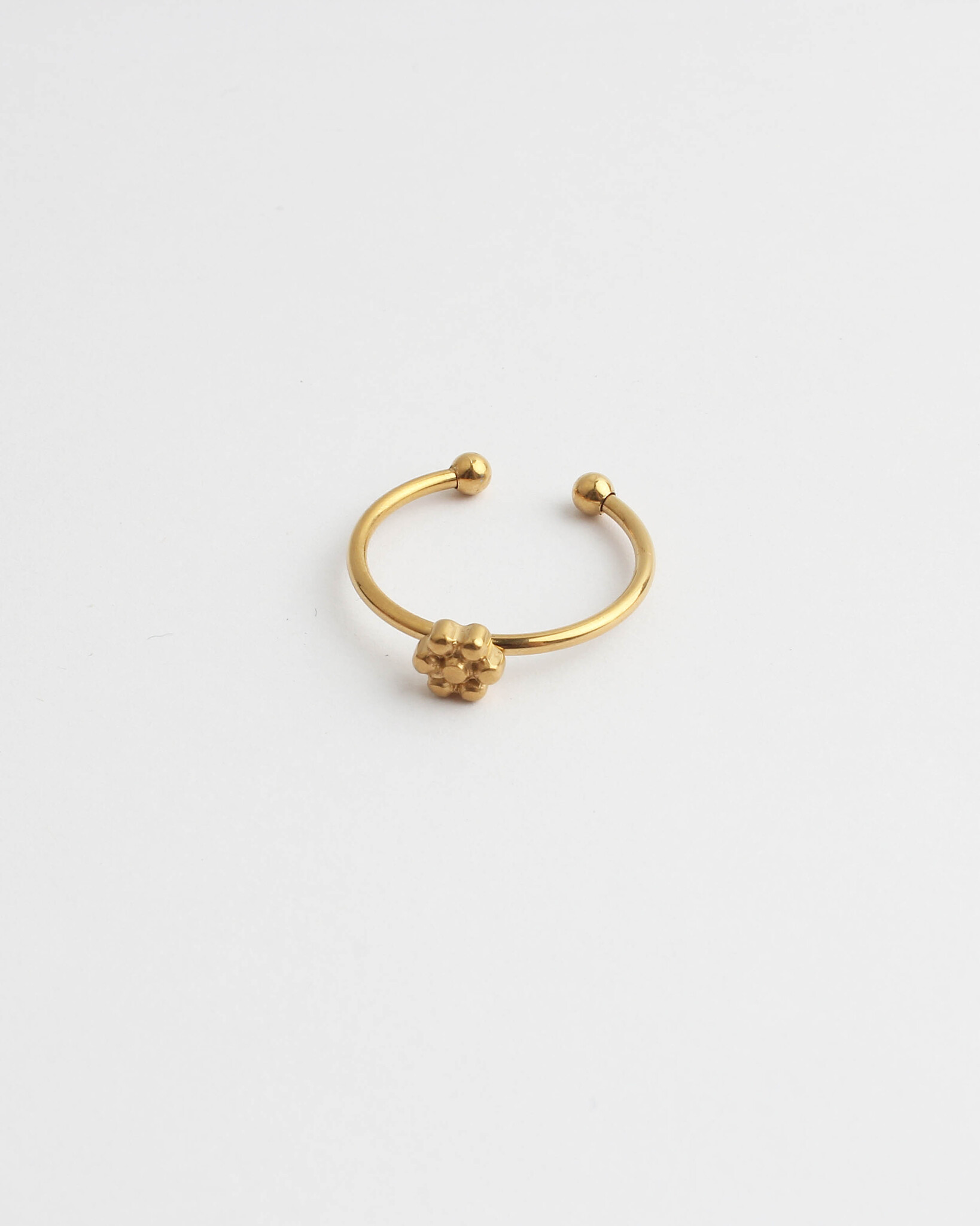 Une petite fleur' ring gold - stainless steel (adjustable