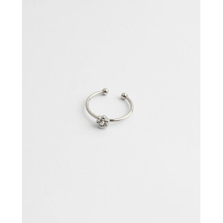 'Une petite fleur' ​​Ring Silber-Edelstahl (verstellbar)