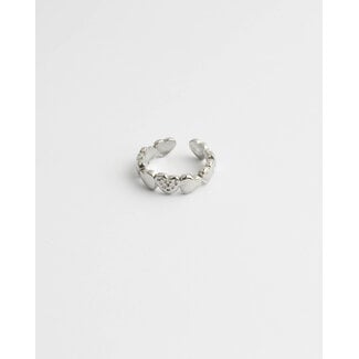 'Lover' ring silver - stainless steel (adjustable)