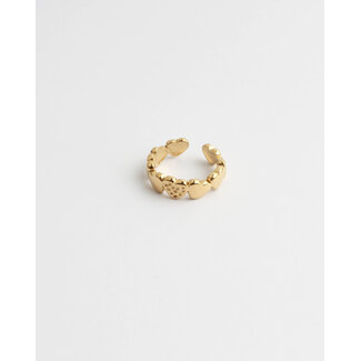 'Lover' ring gold - stainless steel (adjustable)