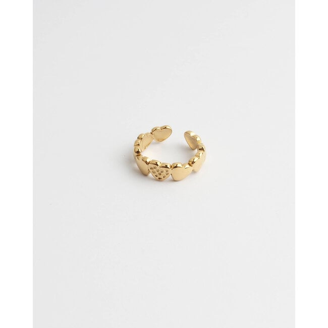 'Lover' Ring Gold - Edelstahl (verstellbar)