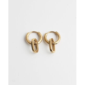 'Lorette' earrings gold - Stainless Steel