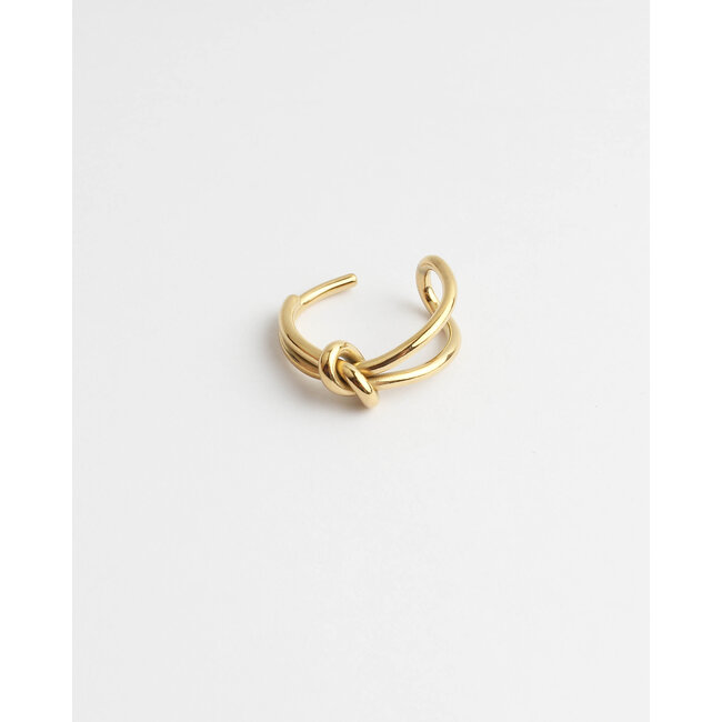 'Vera' ring stainless steel gold (verstelbaar)