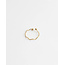 Thin wave ring gold - stainless steel (adjustable)